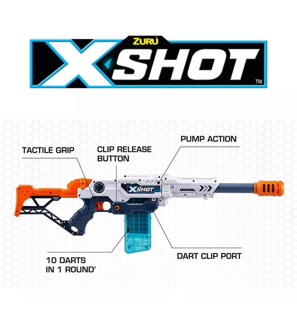 Lanzador Max Attack Con 24 Dardos X-shot